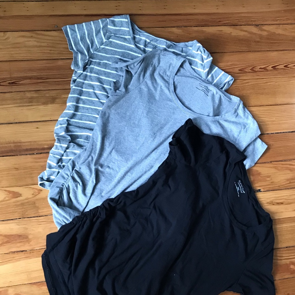 Lot of 3 Ruched Maternity T-Shirts